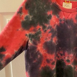 Unisex Pink and Purple Tie Dye Crewneck the brand Koto at Urban Outfitters